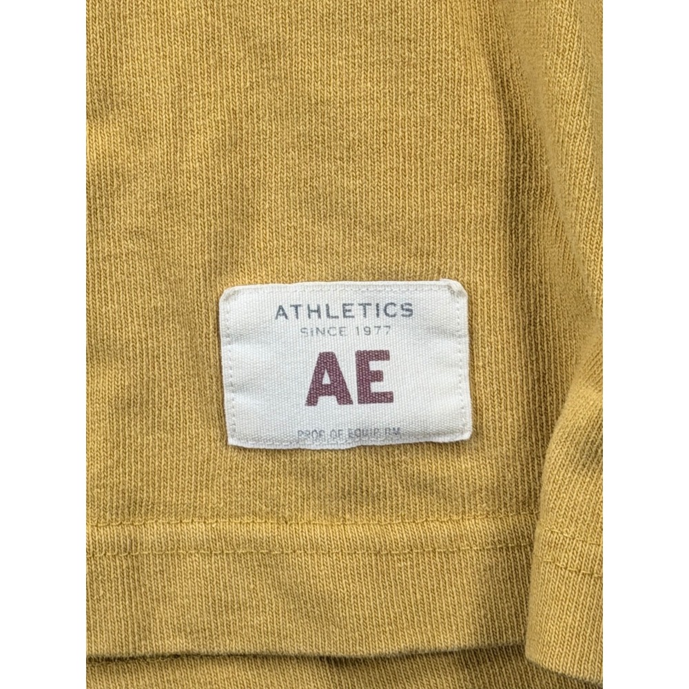 Vintage American Eagle Mens Yellow Long Sleeve Football Tee Shirt Number 6 Large - Picture 4 of 10